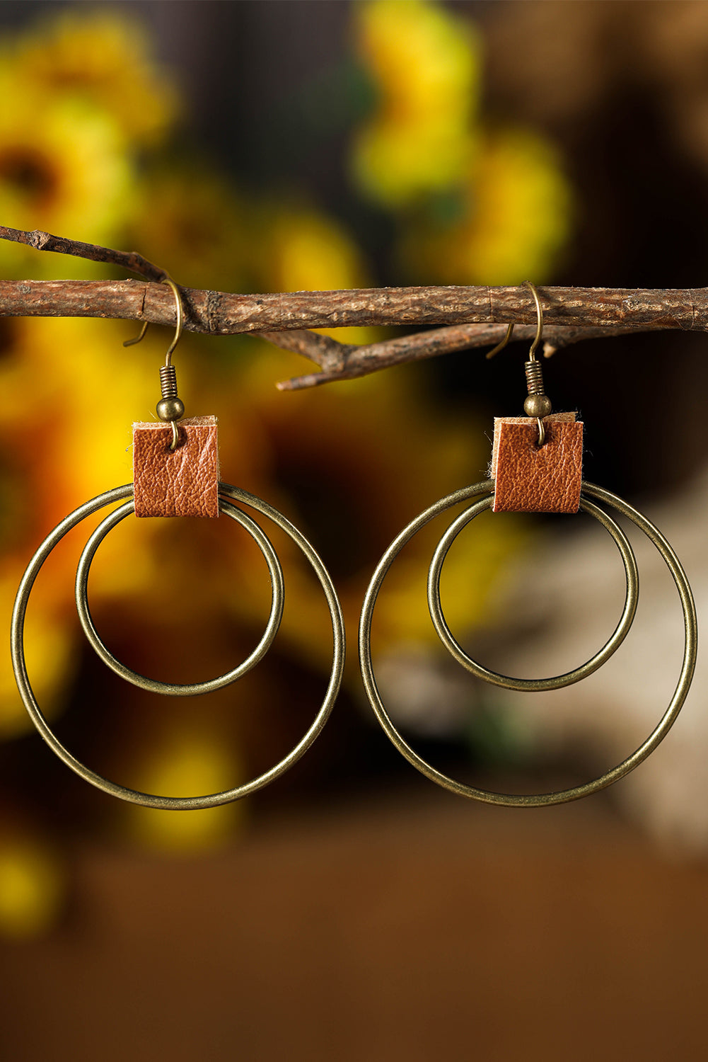 Gold Vintage Hoop Hook Earrings